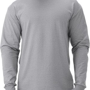 Jerzees Men's Dri-Power Cotton Blend Long Sleeve Tees, Moisture Wicking, Odor Protection, UPF 30+, Sizes S-3x
