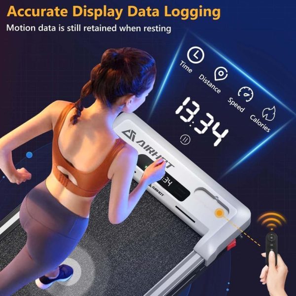 Under Desk Treadmill, Walking Pad 2 in 1 for Walking and Jogging, Portable Walking Treadmill with Remote Control Lanyard for Home/Office, 2.5HP Low-Noise Desk Treadmill in LED Display - Image 4