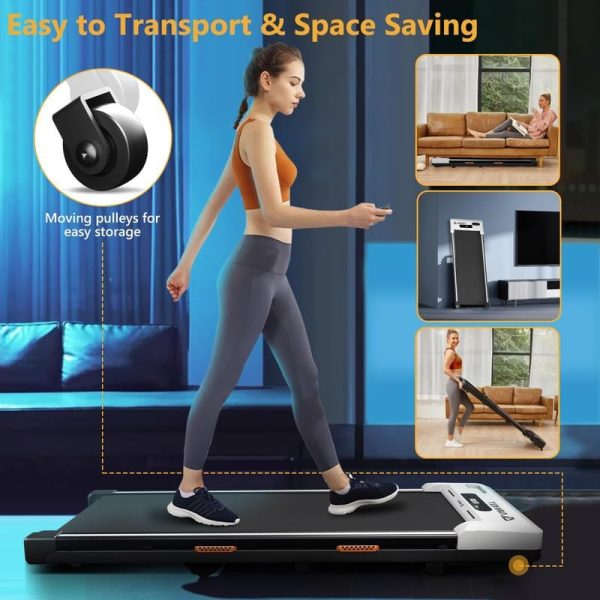 Under Desk Treadmill, Walking Pad 2 in 1 for Walking and Jogging, Portable Walking Treadmill with Remote Control Lanyard for Home/Office, 2.5HP Low-Noise Desk Treadmill in LED Display - Image 6