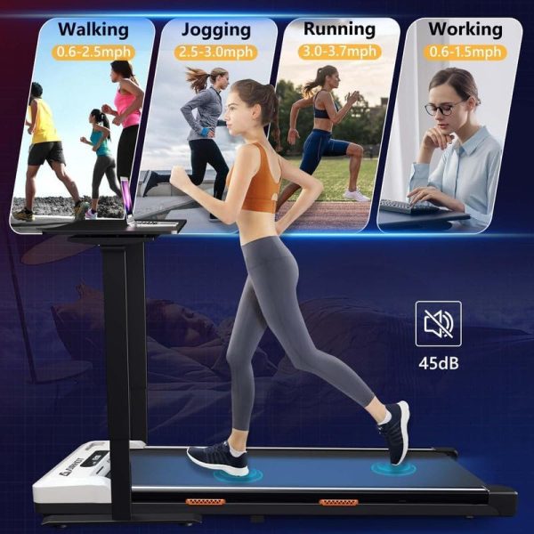 Under Desk Treadmill, Walking Pad 2 in 1 for Walking and Jogging, Portable Walking Treadmill with Remote Control Lanyard for Home/Office, 2.5HP Low-Noise Desk Treadmill in LED Display - Image 7