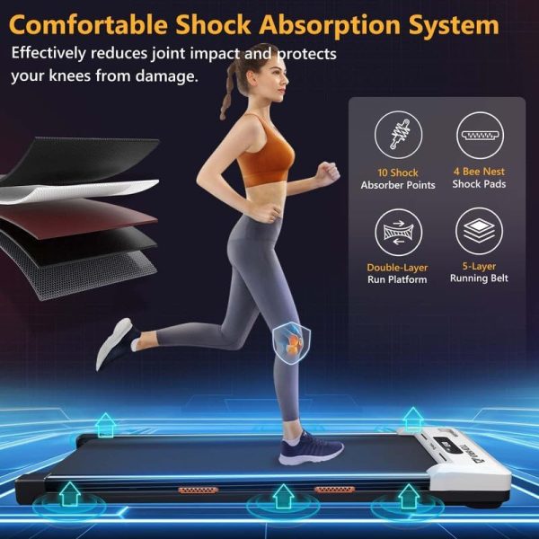 Under Desk Treadmill, Walking Pad 2 in 1 for Walking and Jogging, Portable Walking Treadmill with Remote Control Lanyard for Home/Office, 2.5HP Low-Noise Desk Treadmill in LED Display - Image 8