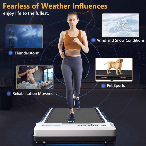 Under Desk Treadmill, Walking Pad 2 in 1 for Walking and Jogging, Portable Walking Treadmill with Remote Control Lanyard for Home/Office, 2.5HP Low-Noise Desk Treadmill in LED Display - Image 9